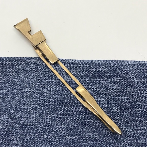 SWANK Other - Swank Tie Clip Bar Initial J Letter Art Deco Monogram Gold Vintage Mens Jewelry